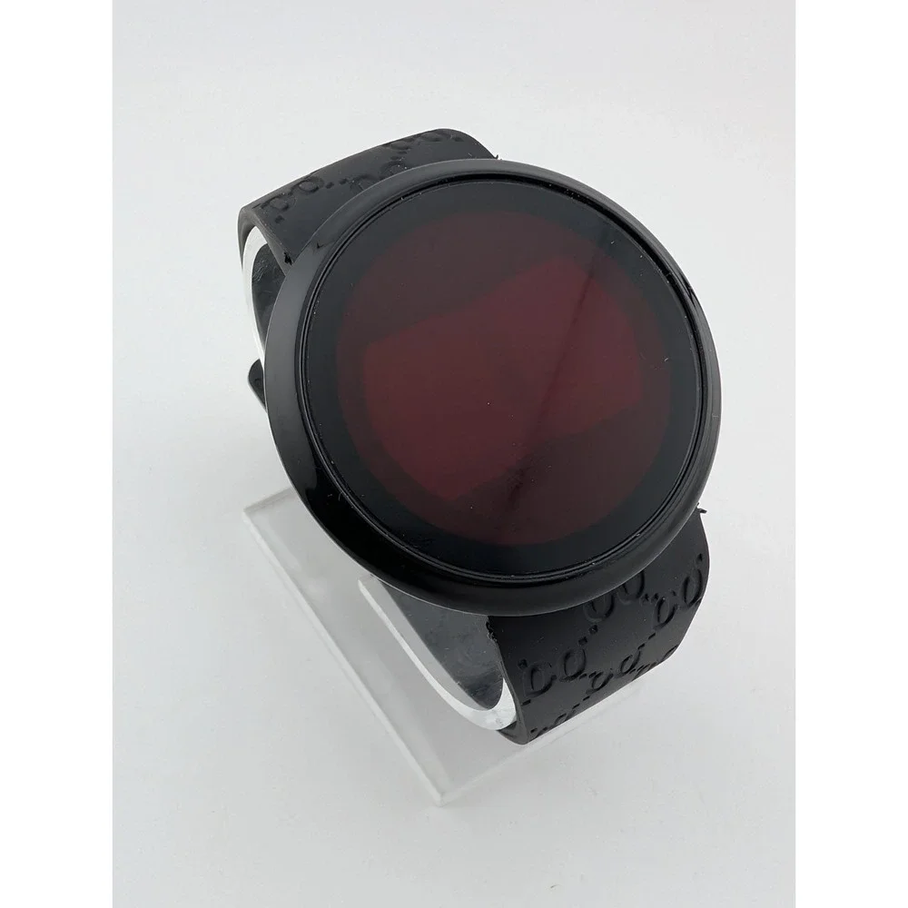 Classic Round Watch LED‎ Touch Screen Digital Black Silicone Band- New Battery
